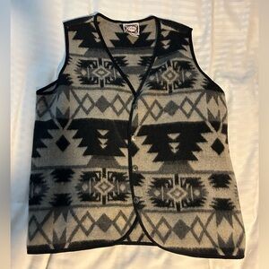 Vintage Erika Winter Wool Blend Vest - M